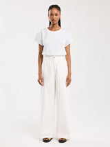 Wide Leg Pant | White
