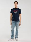 Printed T-Shirt | Navy Blue