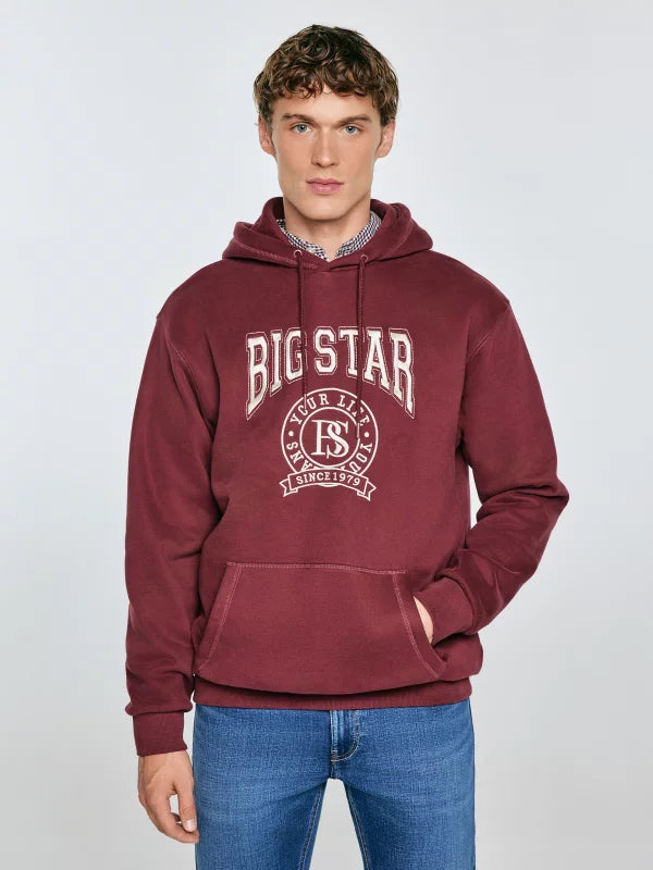 Sweatshirt with Embroidery | Burgundy