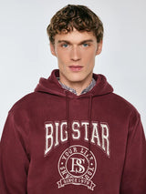 Sweatshirt with Embroidery | Burgundy