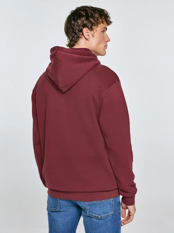 Sweatshirt with Embroidery | Burgundy