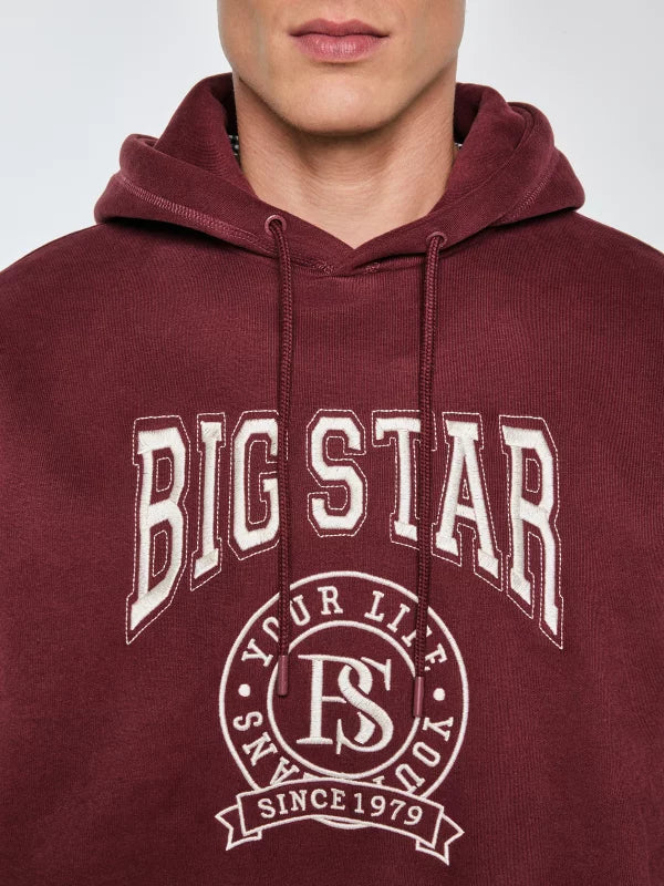 Sweatshirt with Embroidery | Burgundy