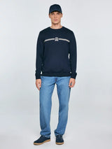 Sweatshirt with Embroidery | Navy Blue