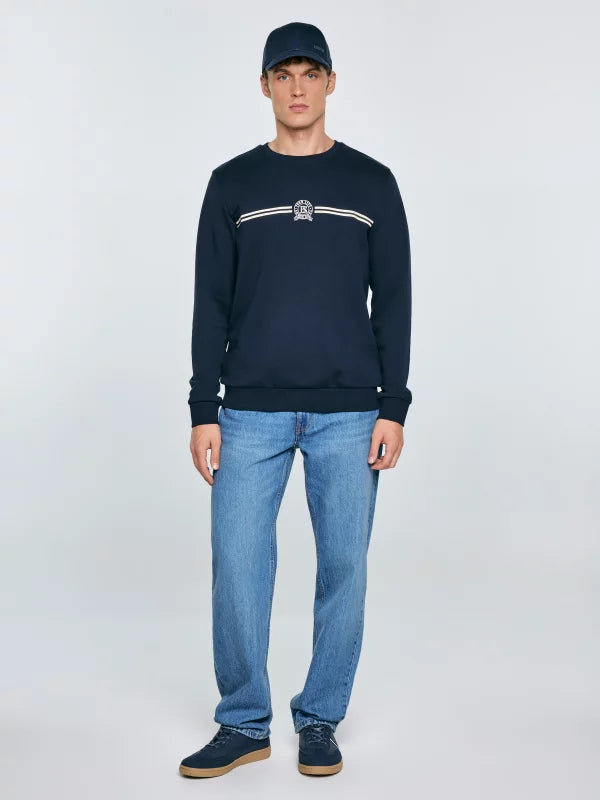 Sweatshirt with Embroidery | Navy Blue