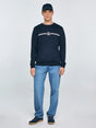 Sweatshirt with Embroidery | Navy Blue