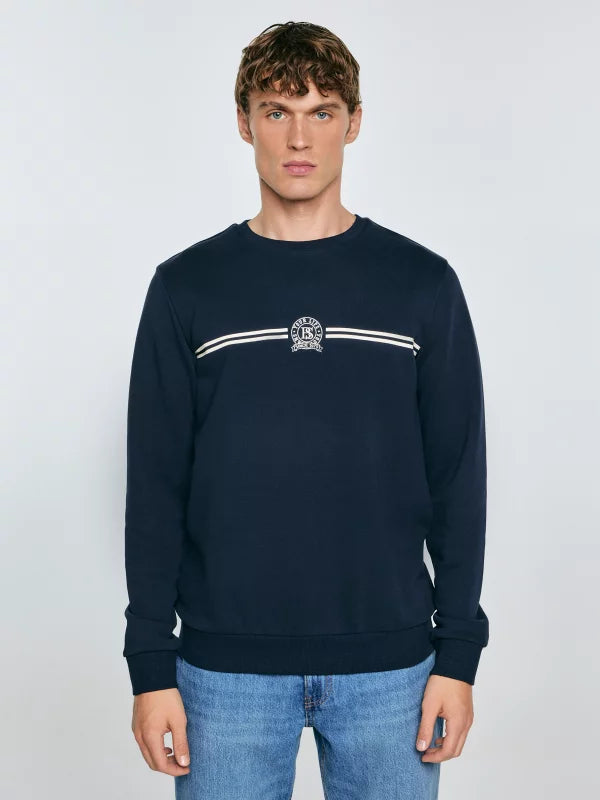 Sweatshirt with Embroidery | Navy Blue