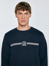 Sweatshirt with Embroidery | Navy Blue