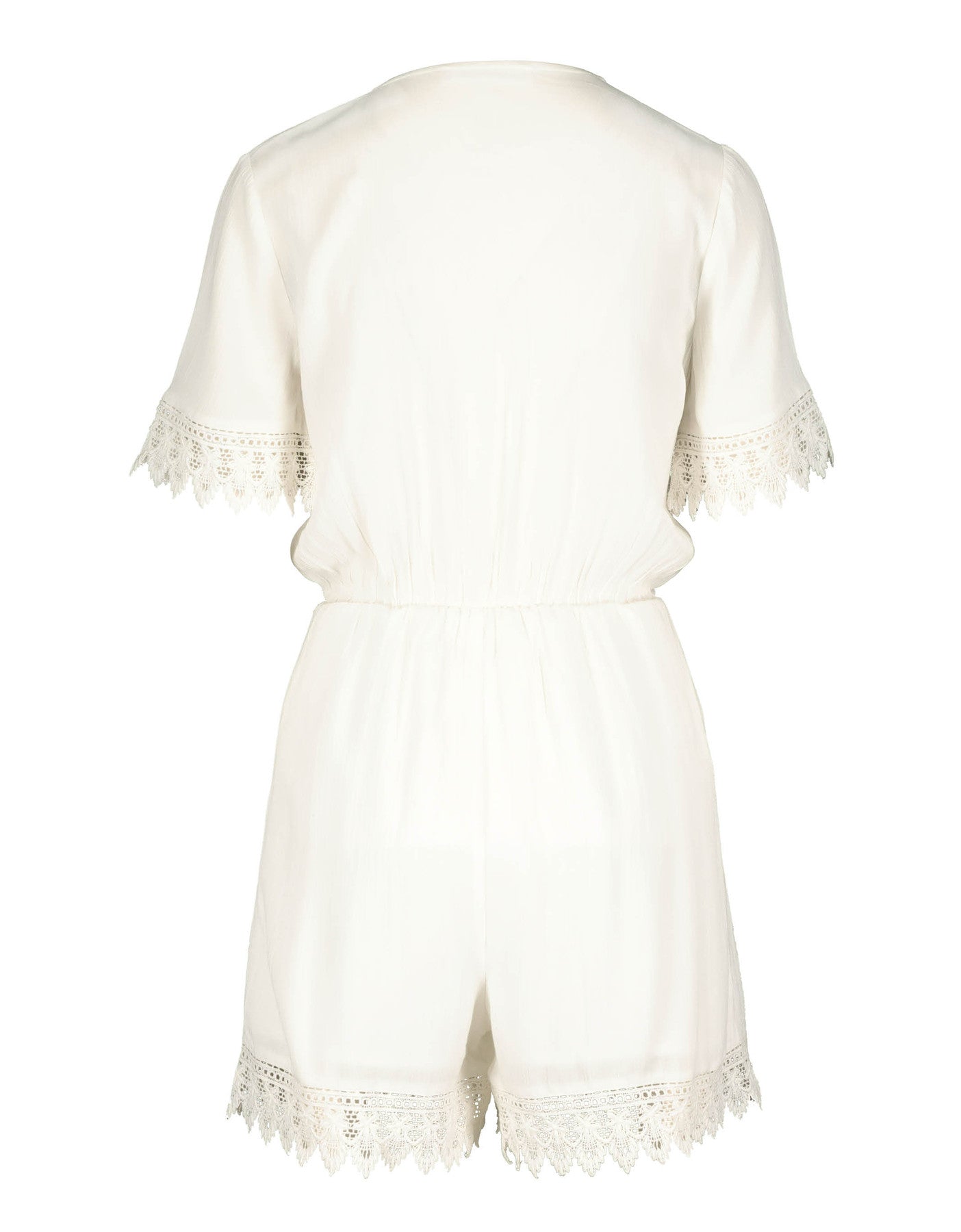 Playsuit with Lace | Off White