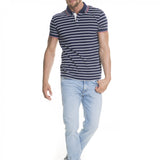 Polo Men with Stripes | Navy