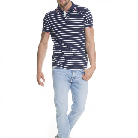 Polo Men with Stripes | Navy