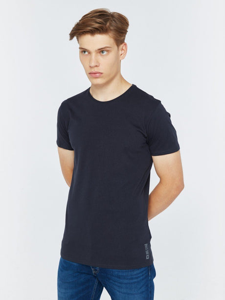 T.Shirt Basic Plain Round Neck | Navy