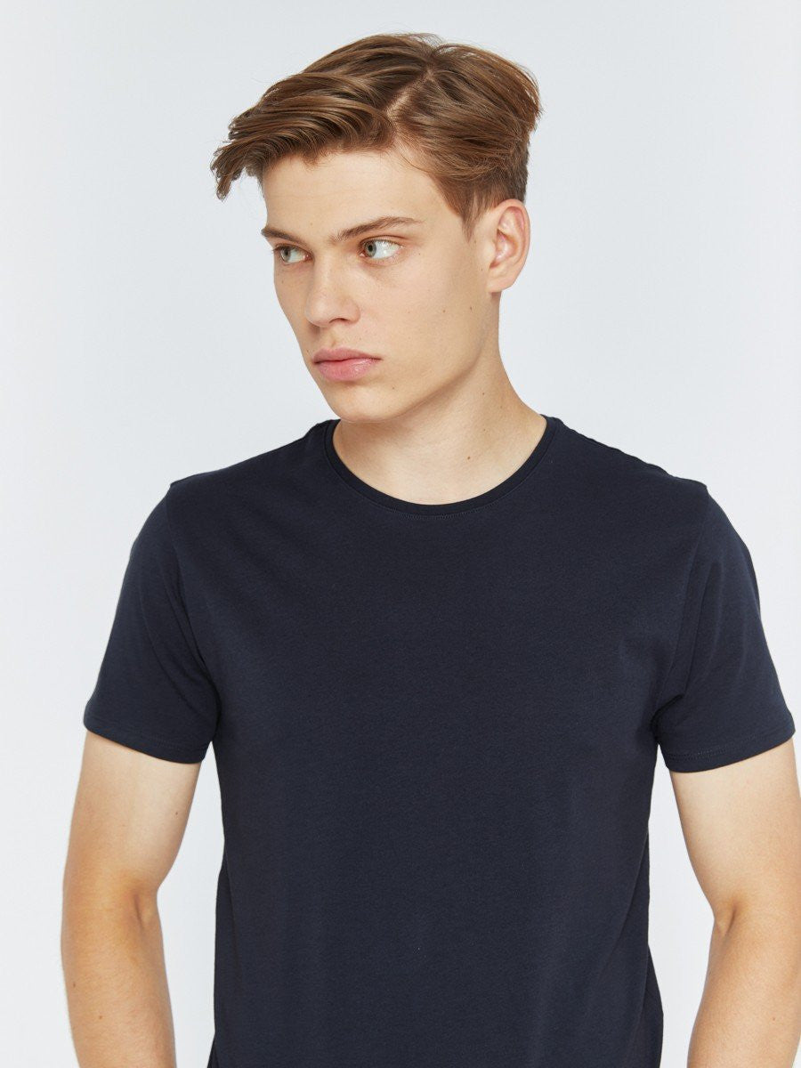 T.Shirt Basic Plain Round Neck | Navy