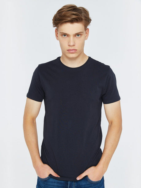 T.Shirt Basic Plain Round Neck | Navy