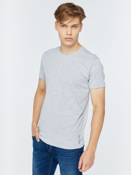 T.Shirt Basic Plain Round Neck | Heather Grey