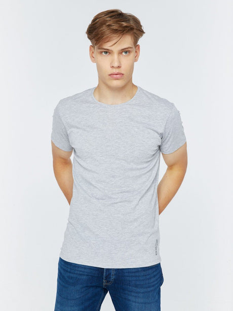 T.Shirt Basic Plain Round Neck | Heather Grey