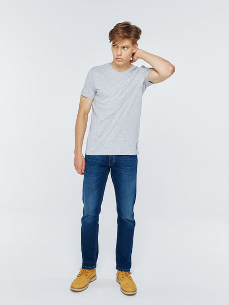 T.Shirt Basic Plain Round Neck | Heather Grey