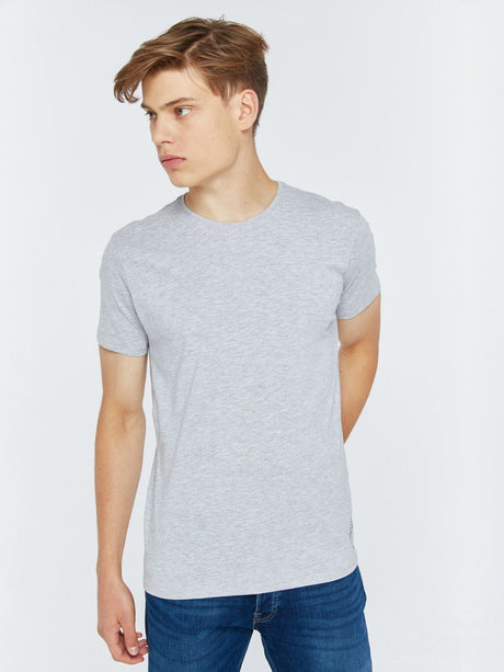 T.Shirt Basic Plain Round Neck | Heather Grey