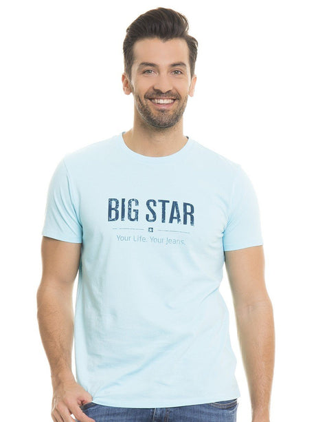 T.Shirt BIG STAR Logo | Coral Blue