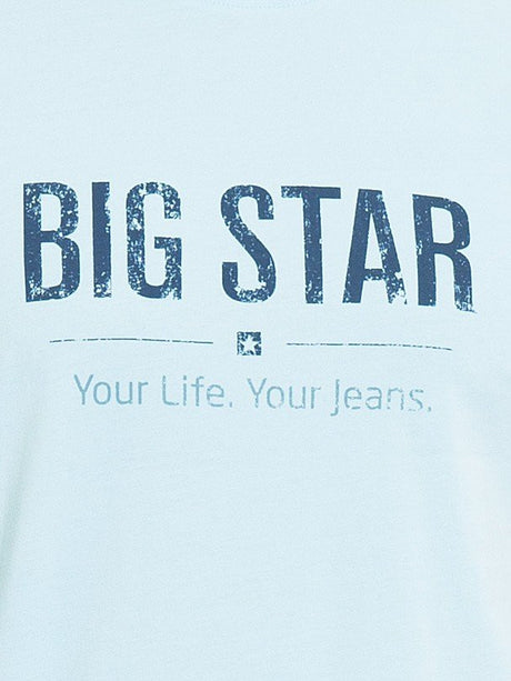 T.Shirt BIG STAR Logo | Coral Blue