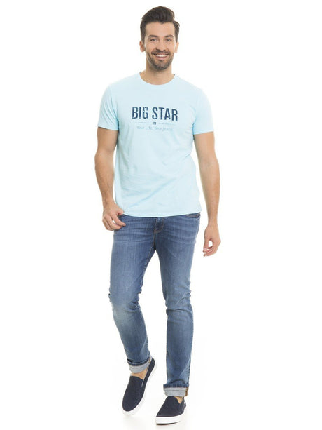 T.Shirt BIG STAR Logo | Coral Blue