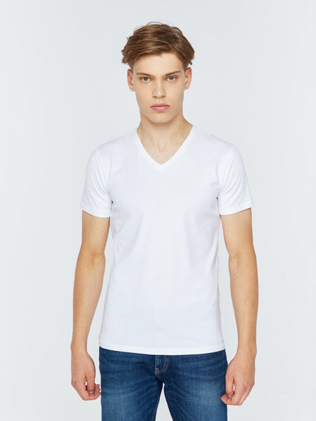 T.Shirt Basic Classic V.Neck | White