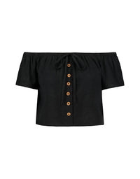 Shoulder Blouse | Black