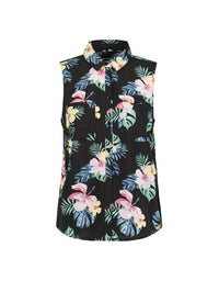 Sleeveless Shirt | Off White-Chalk Pink