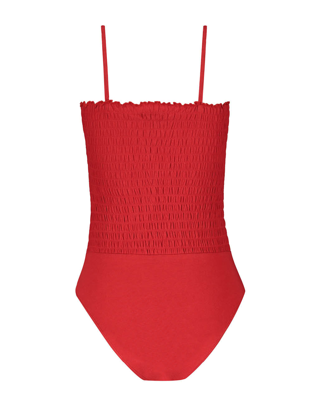 Smock Bodysuit | Pompeian red