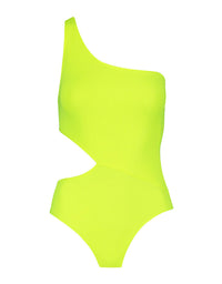Asymetric Bodysuit | Neon Yellow 4