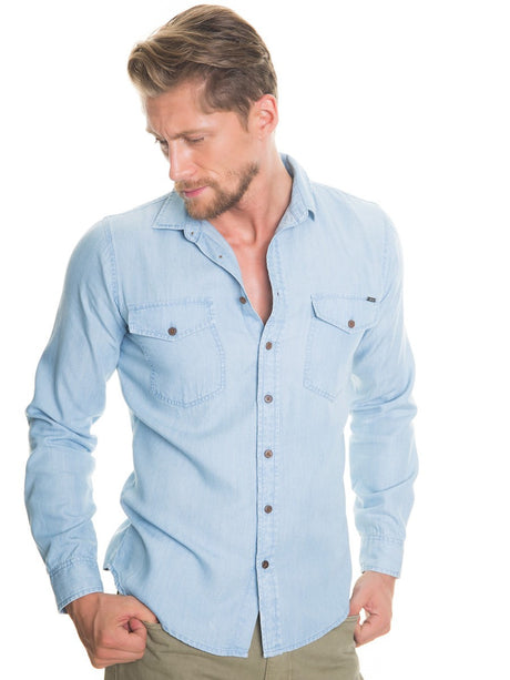 Shirt Long Sleeve Denim | Light Blue