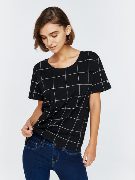 T.Shirt with Stripes | Black