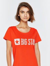 T.Shirt with Bigstar Logo | Coral