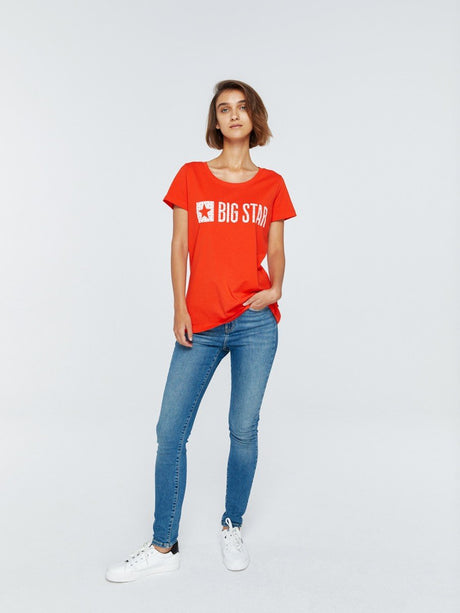 T.Shirt with Bigstar Logo | Coral