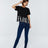 T.Shirt with Bigstar Print | Black