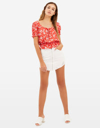 Printed Blouse | Off White-Multi Colo