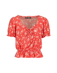 Printed Blouse | Off White-Multi Colo