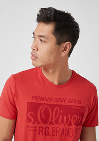 T.Shirt Basic with Label Print | Cherry