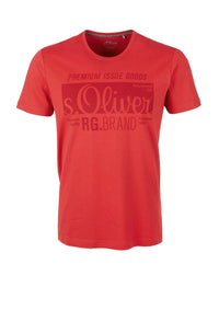 T.Shirt Basic with Label Print | Cherry
