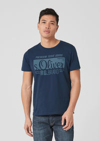 T.Shirt Basic with Label Print | Cherry