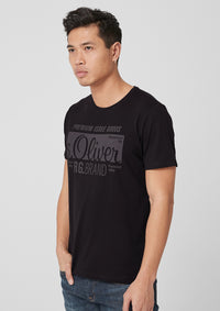 T.Shirt Basic with Label Print | Cherry