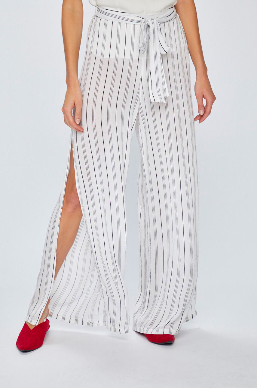 Culotte Trousers | White-Black Stripes