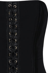 Corset Strapeless Dress  | Black