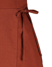 V Neck Strappy Dress | Copper Brown