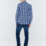 Shirt with Checks | Navy Blue