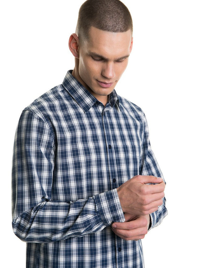 Shirt Long Sleeve Checked | Navy Checks