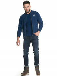 Zipped Sweatshirt | Denim Blue