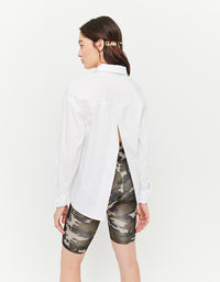 Premium Shirt with Silver Buttons | Off White