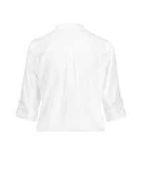 Front Crop Shirt | White