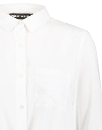 Front Crop Shirt | White