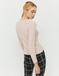 V-Neck Jumper | Rose Blush